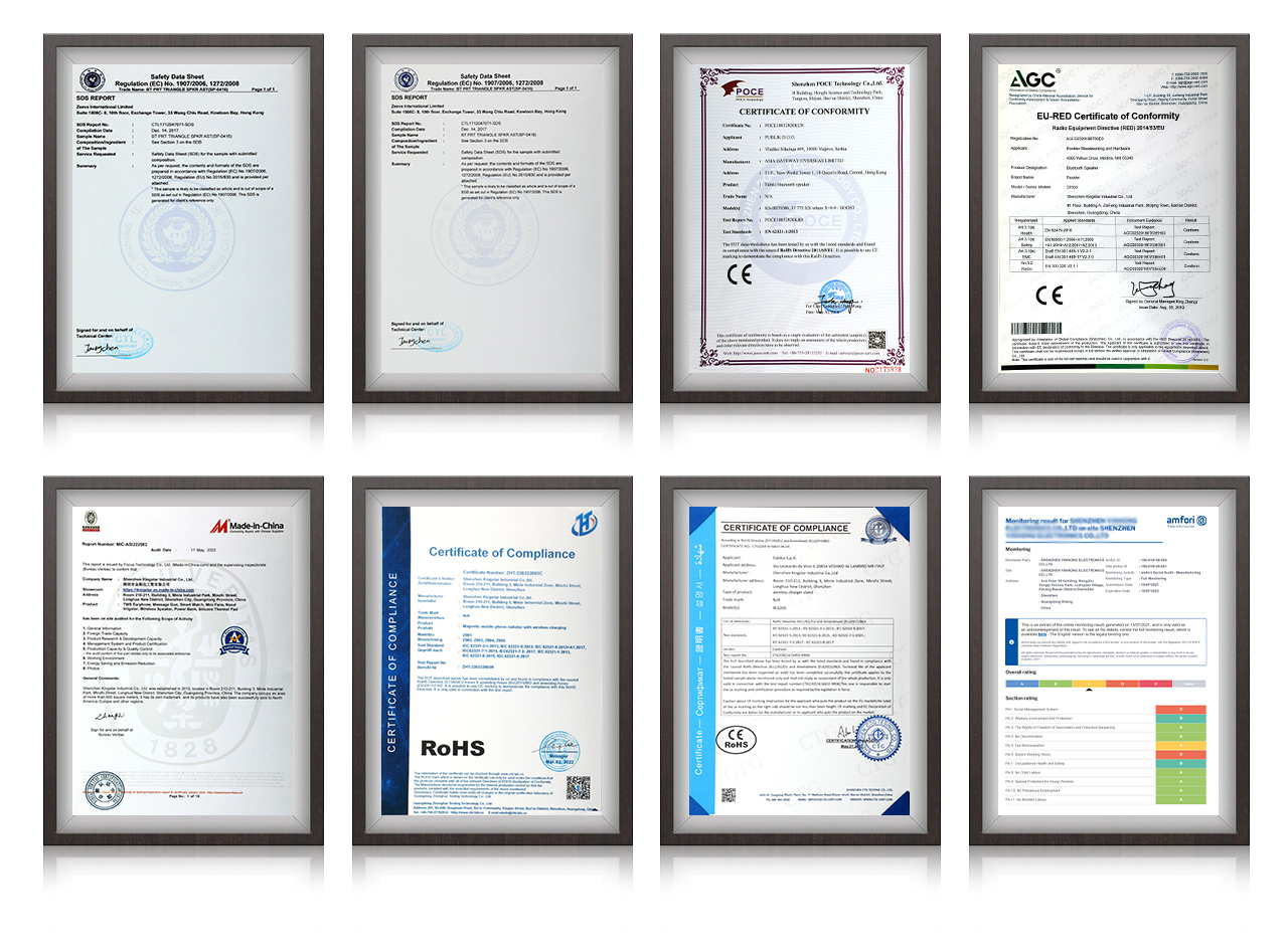 KINGSTAR FIT compliance and certification documents